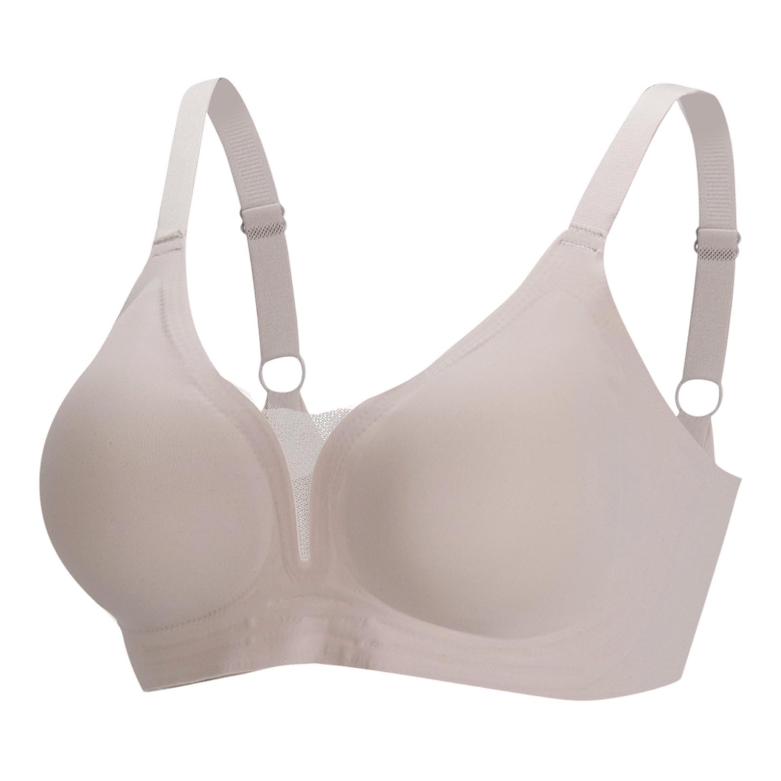 thumbnail image 4 of Sujetador con escote en V profundo para tallas grandes para mujer: sin costuras, sin aros, push up, nailon/spandex, tallas S-XL, 34-40 EE. UU., 4 of 4